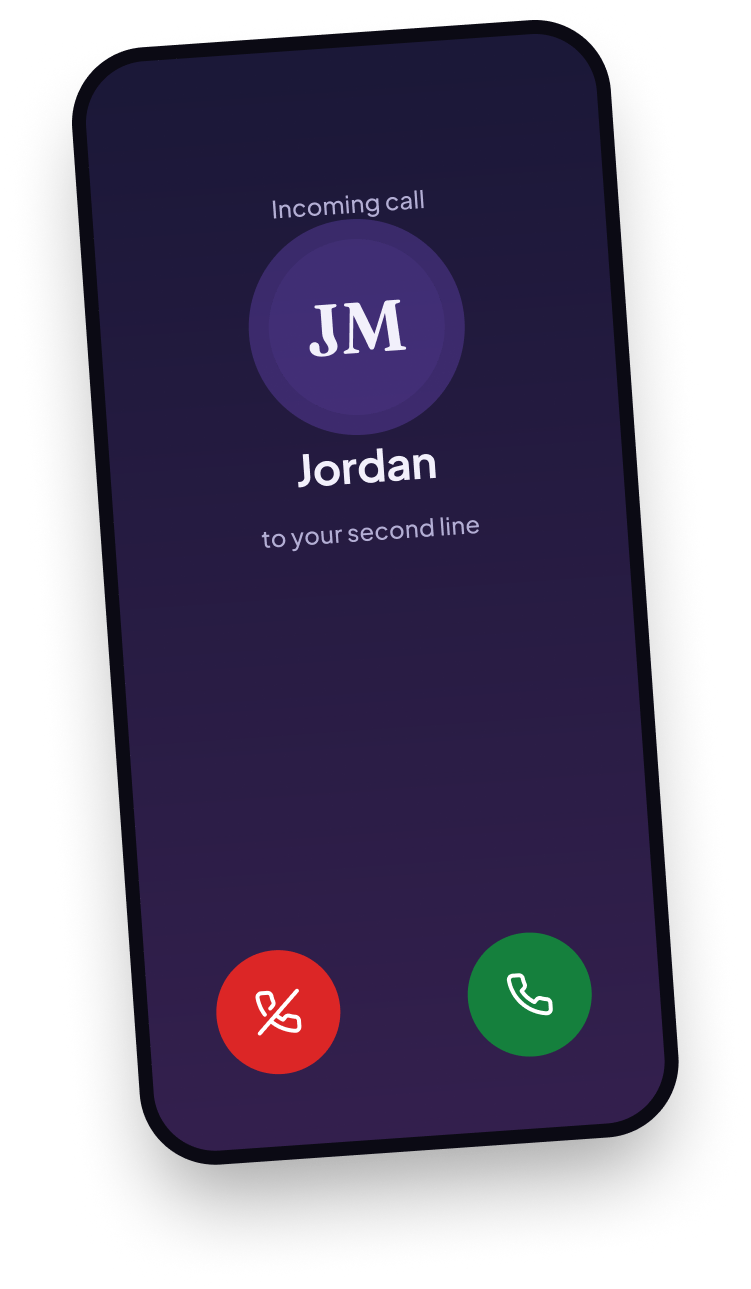 Incoming call screen